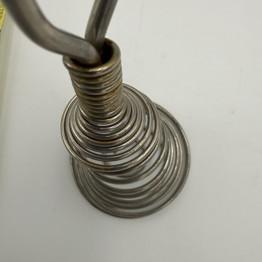 Vintage Stainless Steel Spiral Wire Egg Whisk 9" Spring Coil Wisk Whip Kitchen - Picture 7 of 8